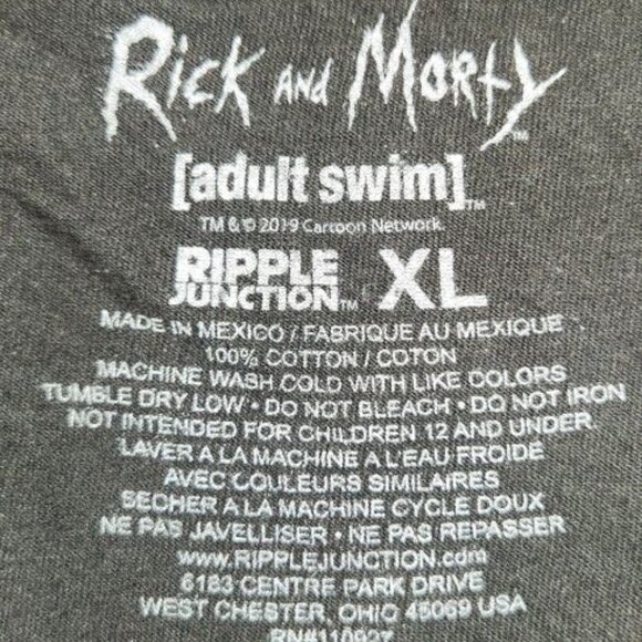 Black/White Rick Sanchez From Rick & Morty T-Shirt, Size XL - Picture 2 of 2